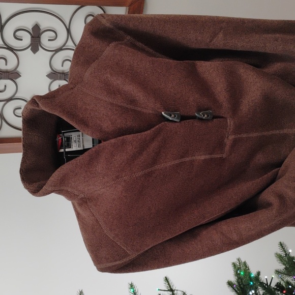 North Face Women's Crescent Ridge Shawl Collar Fleece Pullover Brown Large NWT - Picture 2 of 10